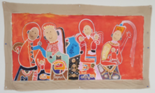 「カンボジアの輝く子どもたちの絵画展」の作品